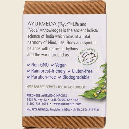 Auromere Neem Soap Ayurvedic - Lavender Neem 78g
