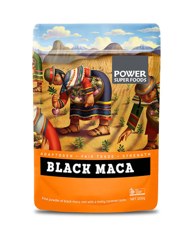 Power Super foods - Certified Organic Black Maca Powder (250g) Best Before March 2025