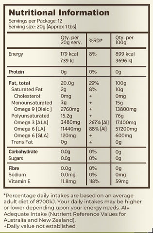 Hemp Foods Australia - Organic Hemp Seed Oil (250ml)