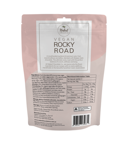 Naked Chocolate Co - Vegan Rocky Road Dark (100g)