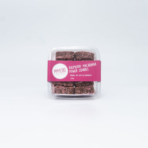 MMMORE Raw Treats - Raspberry Macadamia Power Squares 120g Best Before 15/01