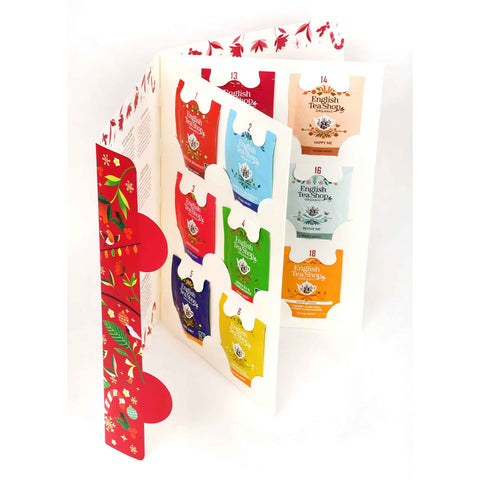 English Tea Shop Christmas 2024 Book Style Advent Calendar - (24 Teabags)