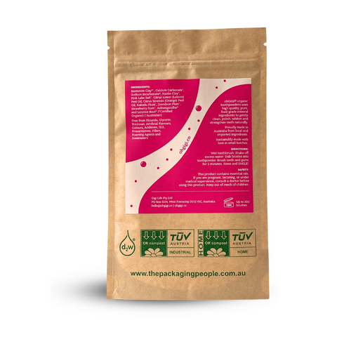 OhGiGi Tooth Powder with Hydroxyapatite REFILL - Fruity Brush 100g