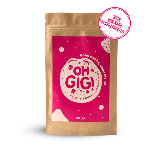 OhGiGi Tooth Powder with Hydroxyapatite REFILL - Fruity Brush 100g