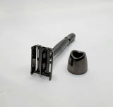 Bare & Co. - Long Handle Butterfly Safety Razor - Gunmetal (with Stand)