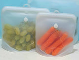 Bare & Co Reusable Multi Purpose Silicone Zip lock Bags - 2 Pack