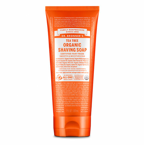 Dr Bronners - Organic Shikakai Shaving Soap - Tea Tree (207ml)